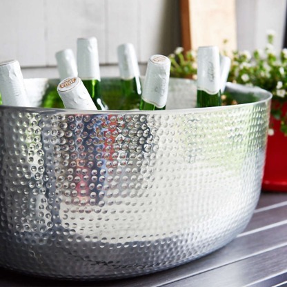 LAURIE GATES HAMMERRED BEVERAGE TUB