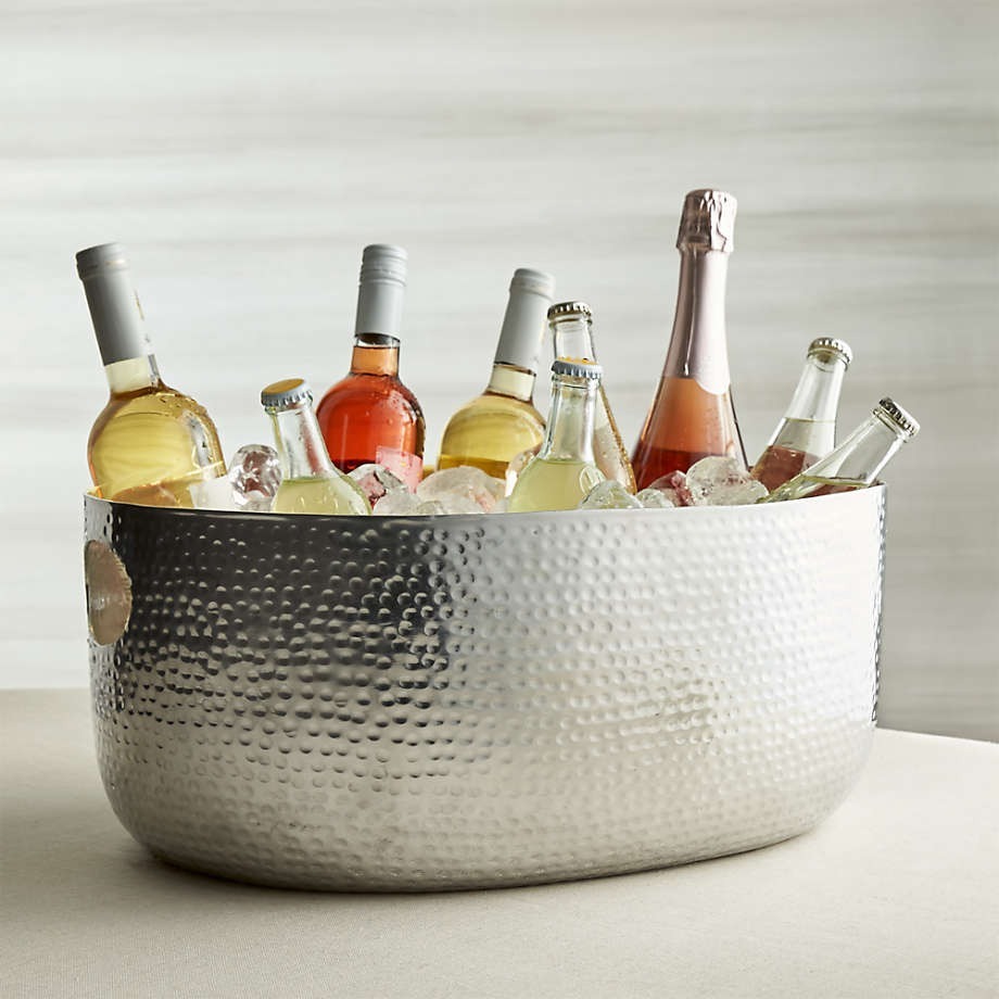 LAURIE GATES HAMMERRED BEVERAGE TUB
