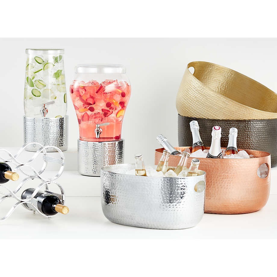 LAURIE GATES HAMMERRED BEVERAGE TUB