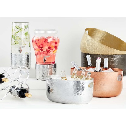 LAURIE GATES HAMMERRED BEVERAGE TUB