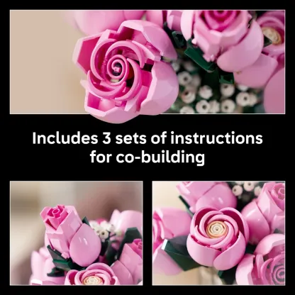 LEGO Botanicals Bouquet of Pink Roses Building Set 10374