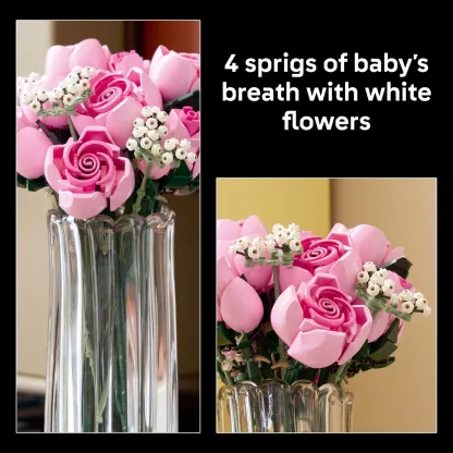 LEGO Botanicals Bouquet of Pink Roses Building Set 10374