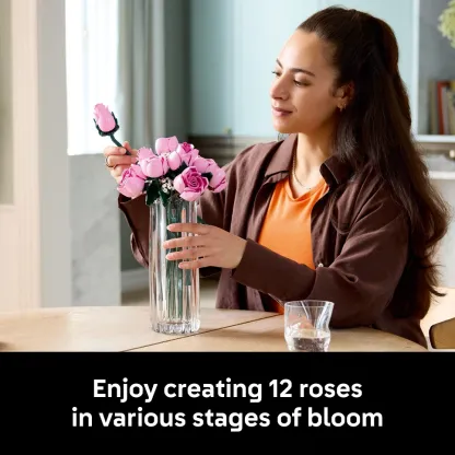 LEGO Botanicals Bouquet of Pink Roses Building Set 10374