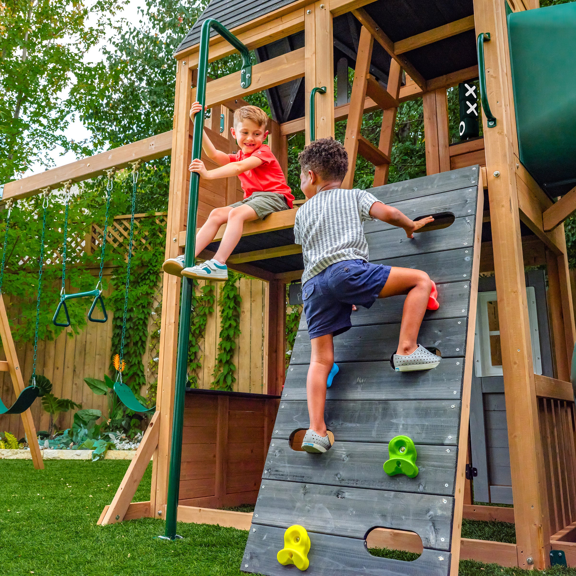 KidKraft Summit View Swing Set – Ultimate Backyard Adventure Playground