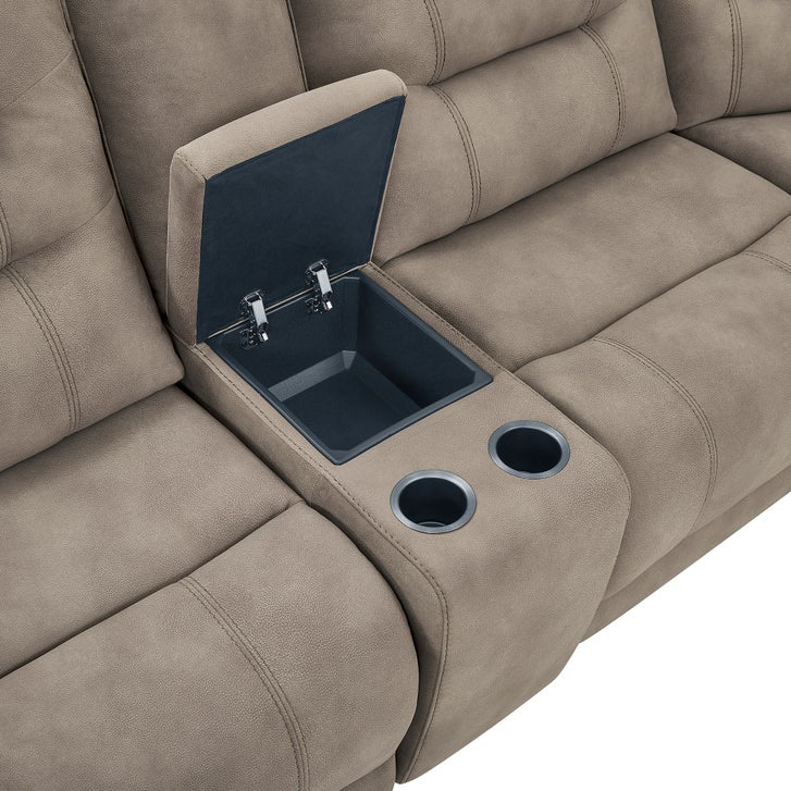 Barcalounger Carmelo Fabric Power Reclining Sectional with Power Headrests