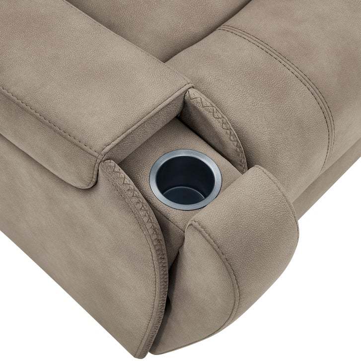 Barcalounger Carmelo Fabric Power Reclining Sectional with Power Headrests