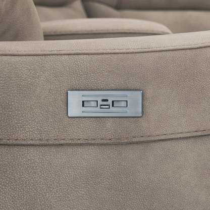 Barcalounger Carmelo Fabric Power Reclining Sectional with Power Headrests