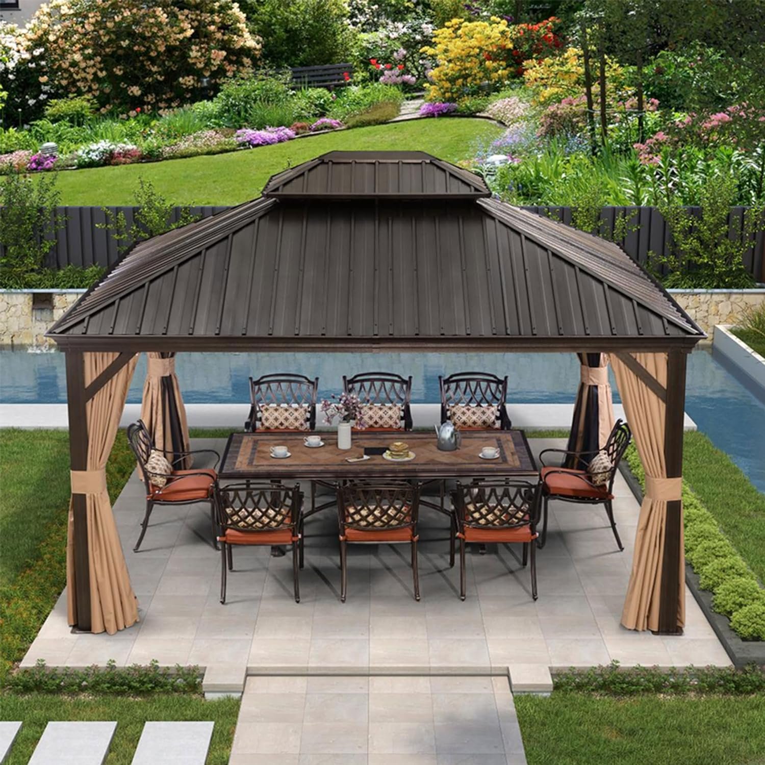 12' x 14' Outdoor Hardtop Gazebo