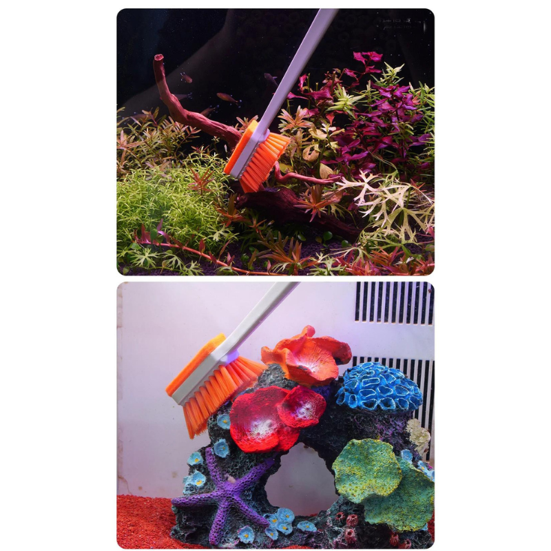 Tank brush cleaner