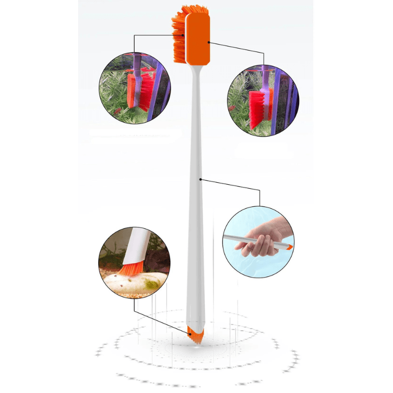 Tank brush cleaner