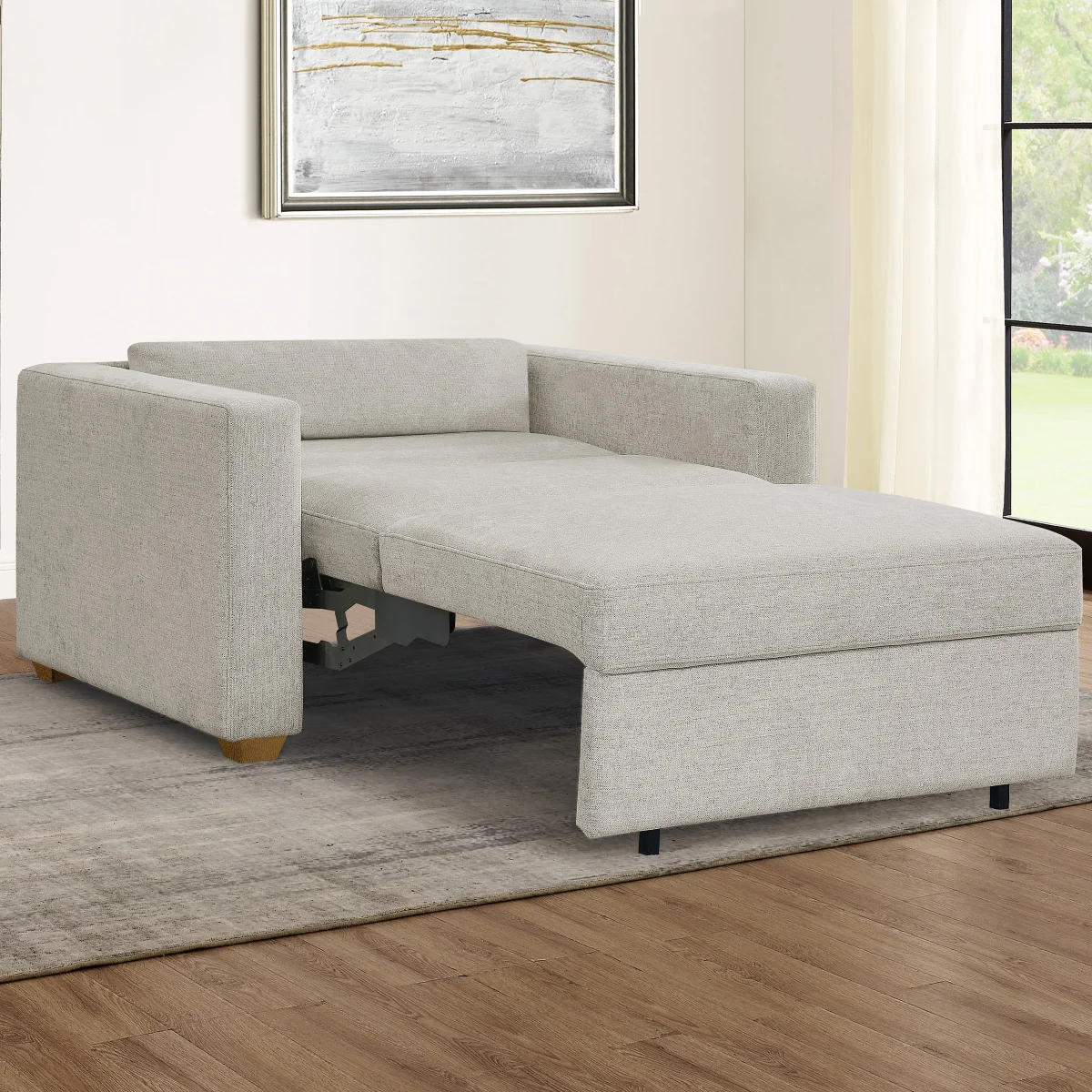 Thomathtsville Dillard Fabric Twin Size Convertible Sleeper Chair