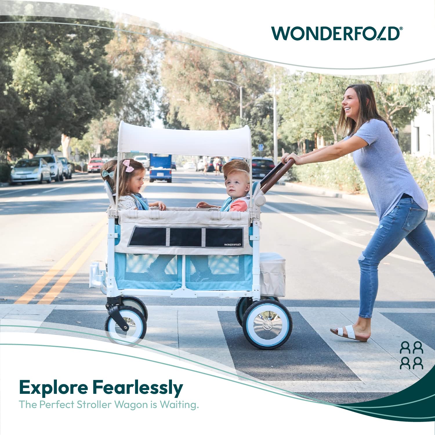 WONDthtERFOLD Vothtlkswthtagen Quad Stroller Wagon (4 Seater)