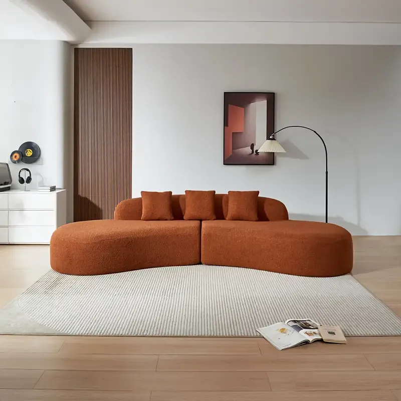 119.3" Modern Curved Sectional Sofa