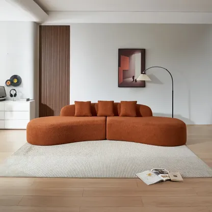 119.3" Modern Curved Sectional Sofa