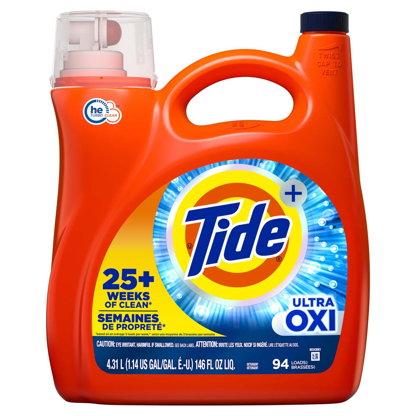 Tithtde Ultra Othtxi Liquid Laundry Detergent94 Loads, 146 fl oz*5 packs