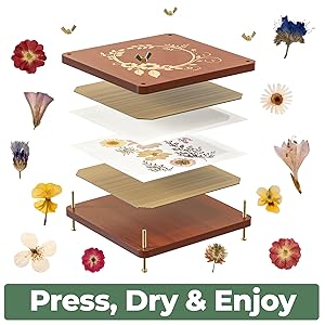 ebook, large flower press kit, flower pressing kit, plant kid, dried flowers, flower