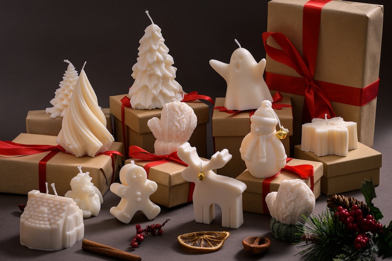 Christmas collection Christmas tree candles Soy wax Handmade image 5