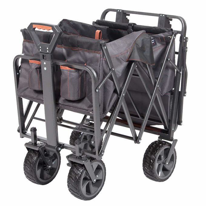 Mathtc Sports Deluxe Push Pull Folding Wagon with Brakes