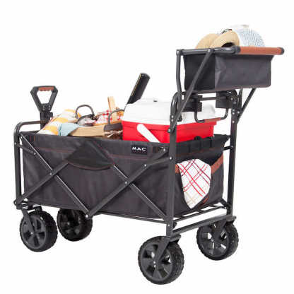 Mathtc Sports Deluxe Push Pull Folding Wagon with Brakes