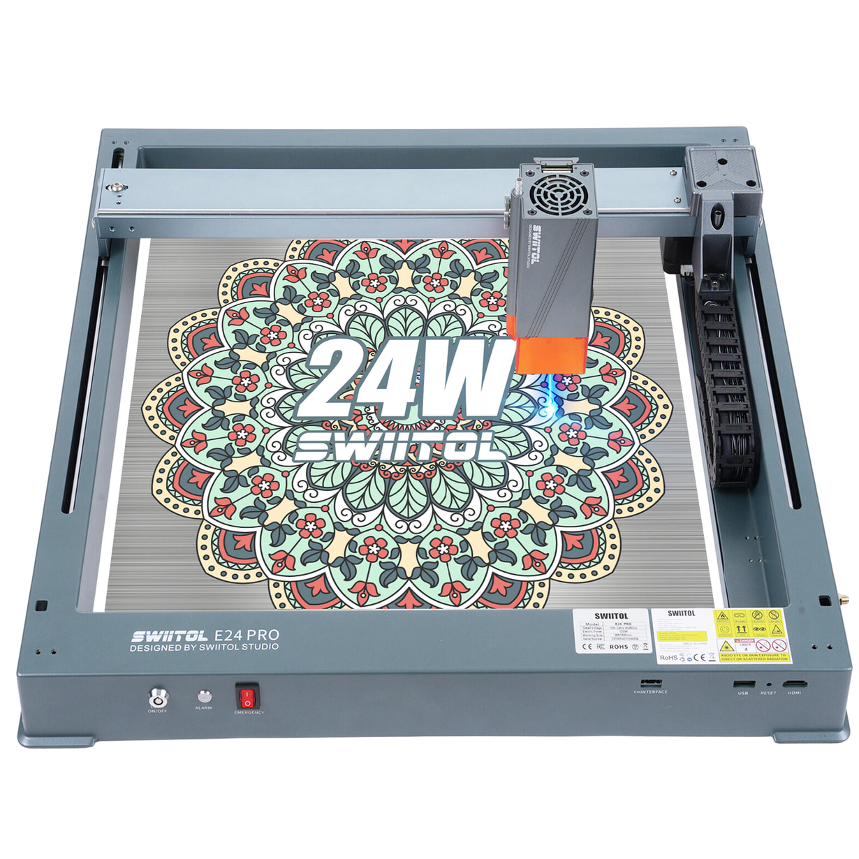 Swiitol E24 Pro 24W all-in-one laser engraving machine, free installation