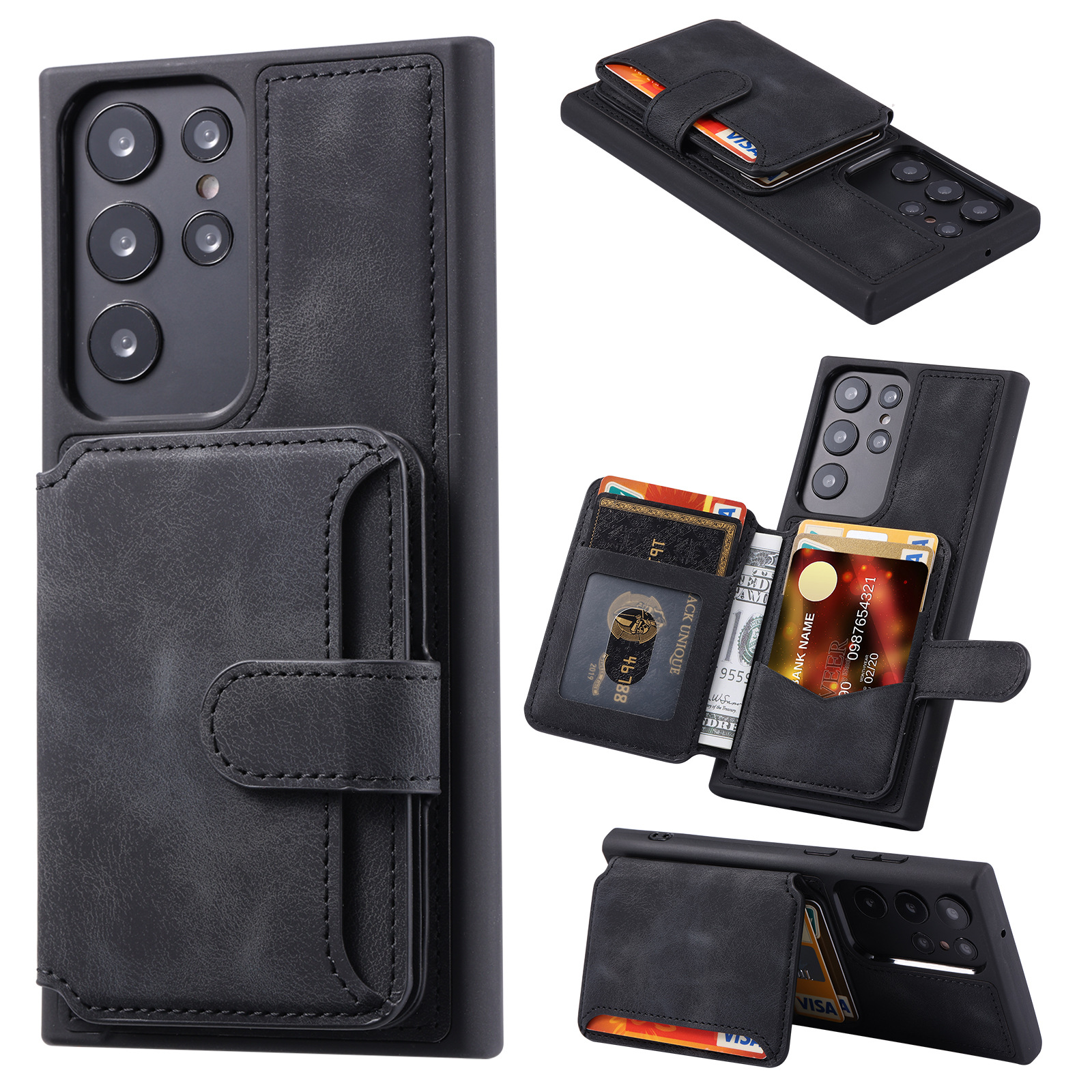 Pure handmade 2-in-1 card insert holster for Samsung