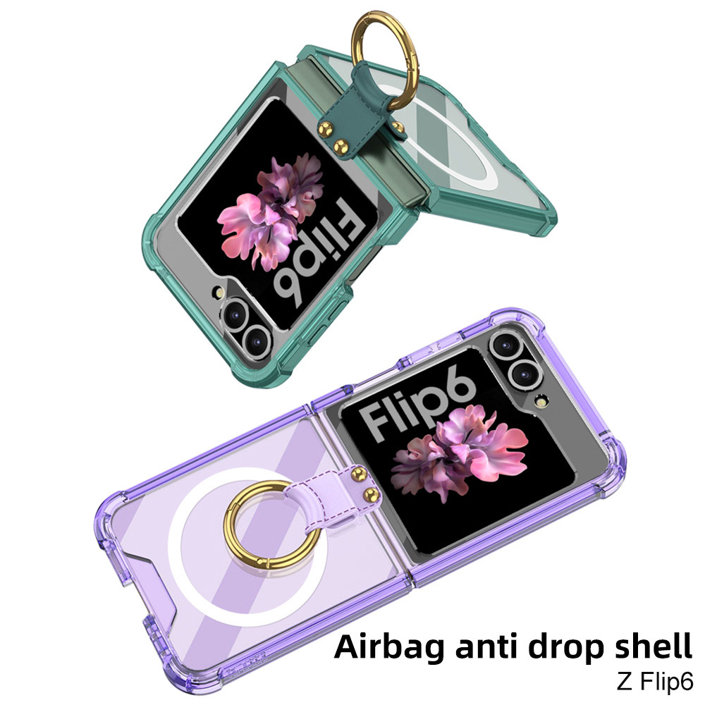 Four-corner airbag drop-proof clear cell phone case for Z Flip 6/5/4/3