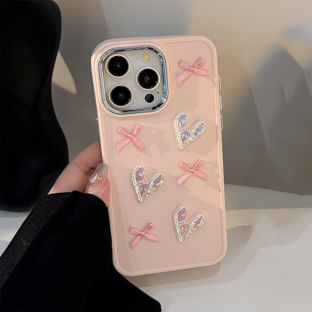 Three-dimensional love bow premium sense of cell phone case for iPhone