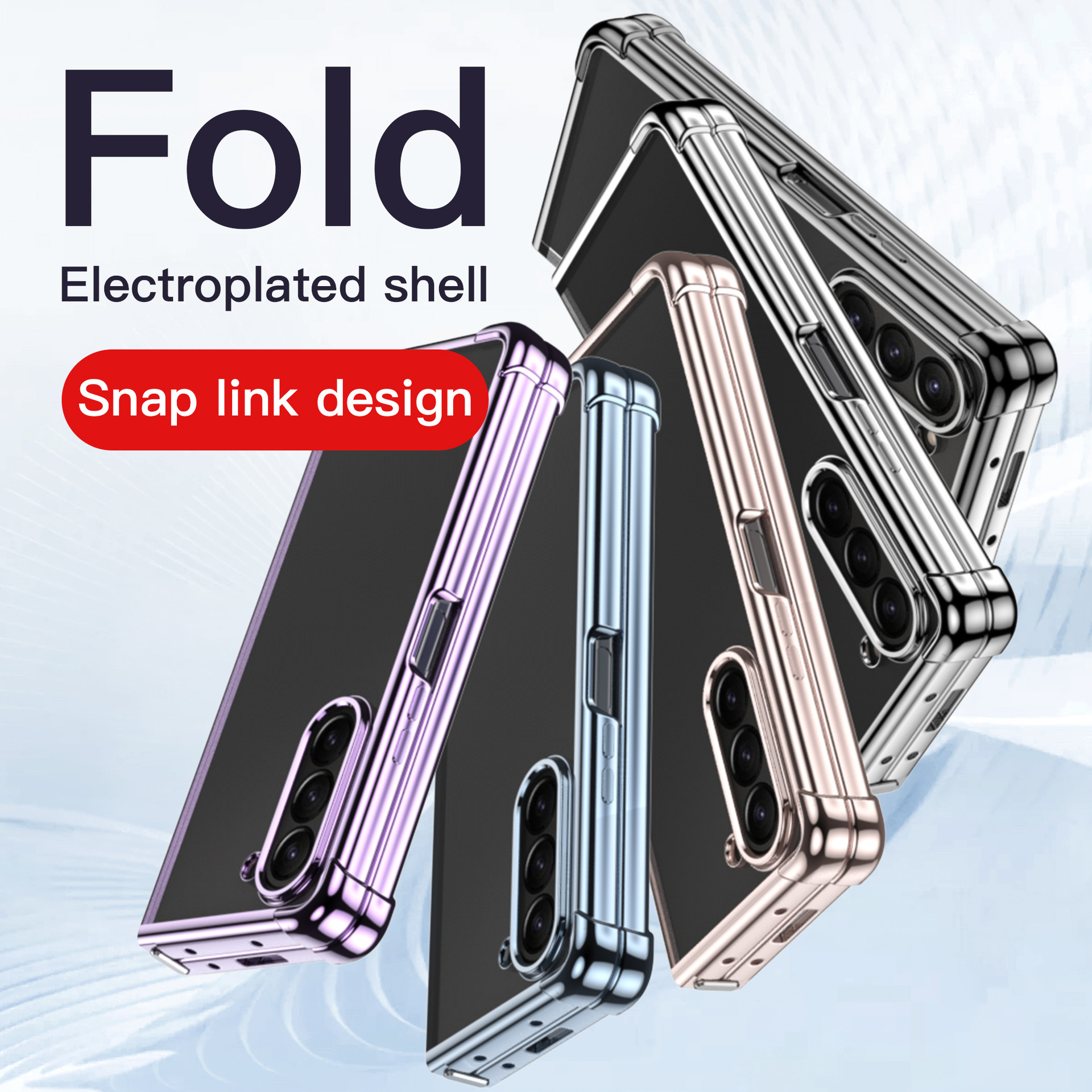 Electroplated Airbag Four-Corner Anti-Fall Protective Cover for Samsung Z Fold 6/5