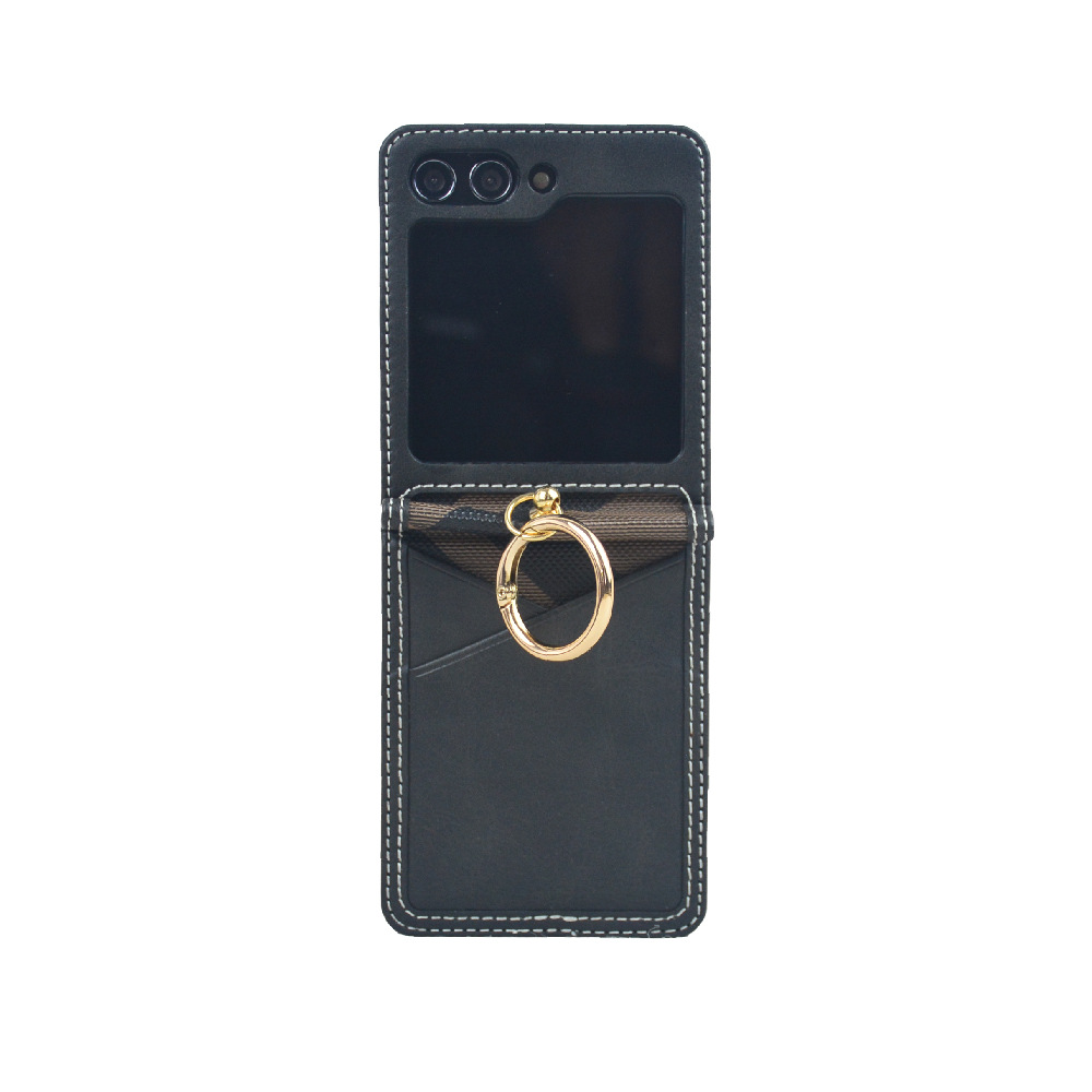 Plaid Contrast Card Holder Phone Case