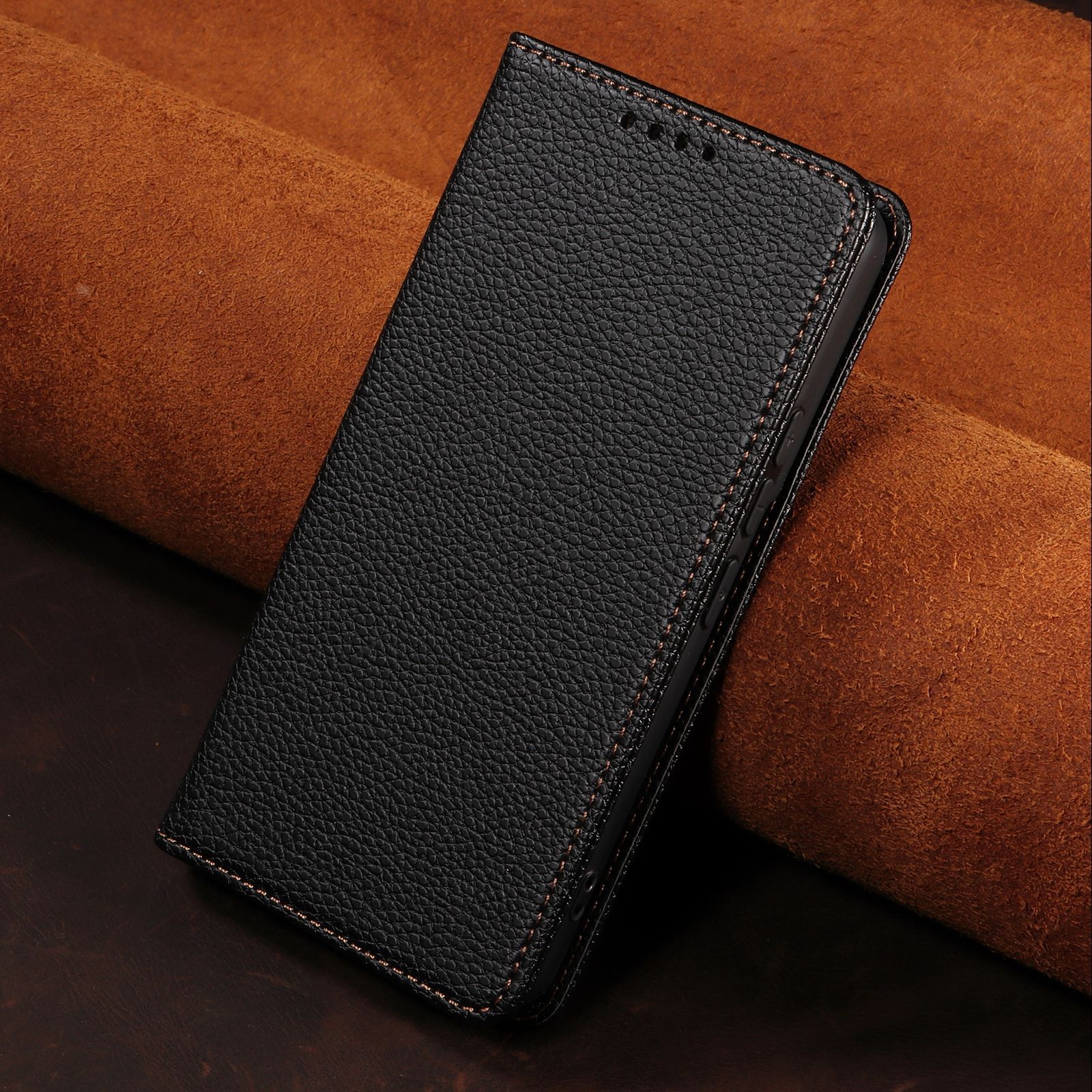 Anti-theft Brush Magnetic Flip Phone Case for Samsung