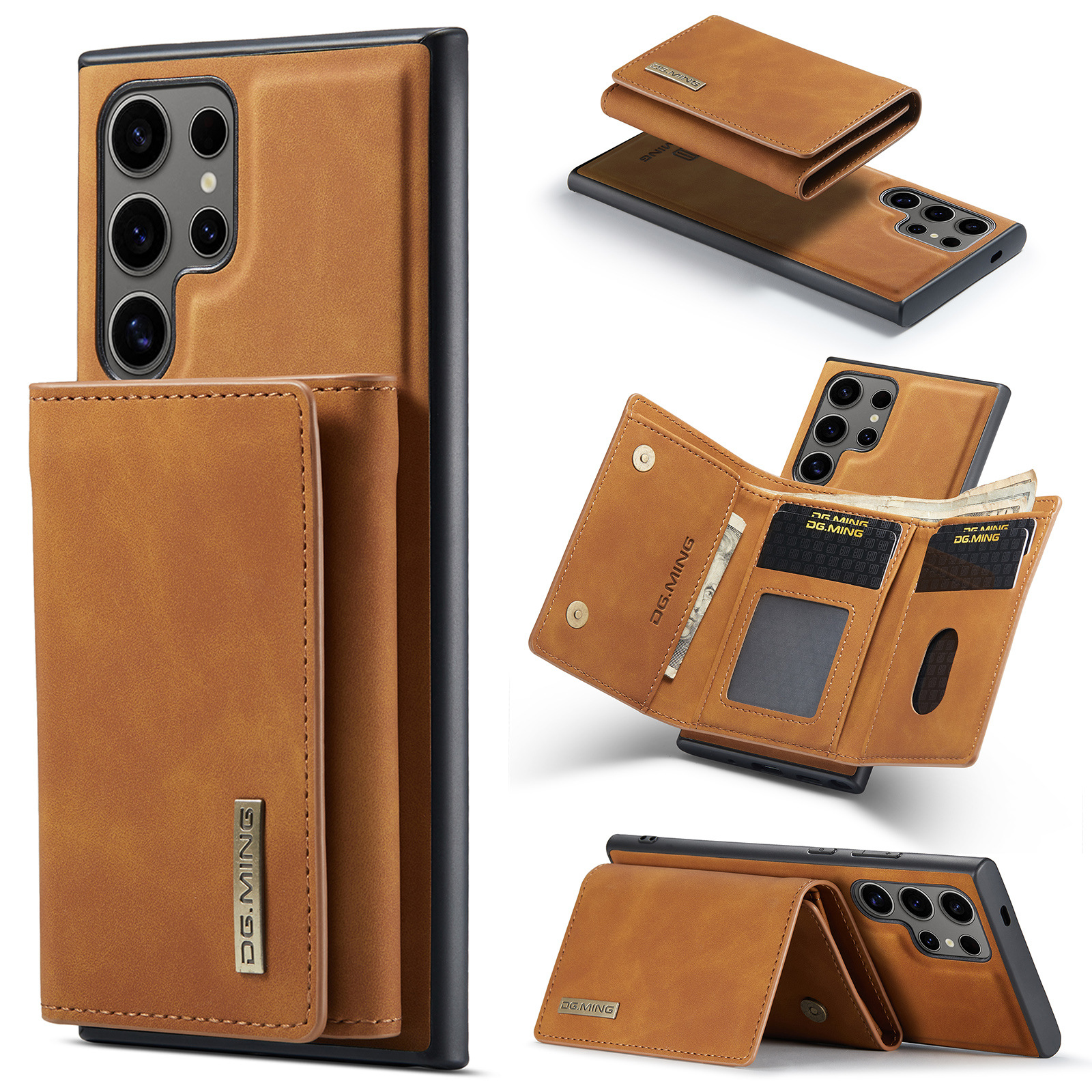 2-in-1 Multi-function Magnetic Split Wallet Phone Case for Samsung S (M1)