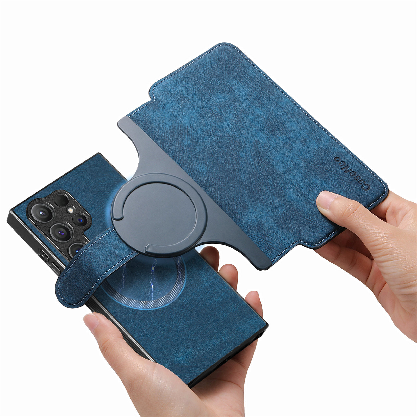 Creative 2-in-1 Magnetic Separate Leather Cover for Samsung S Series