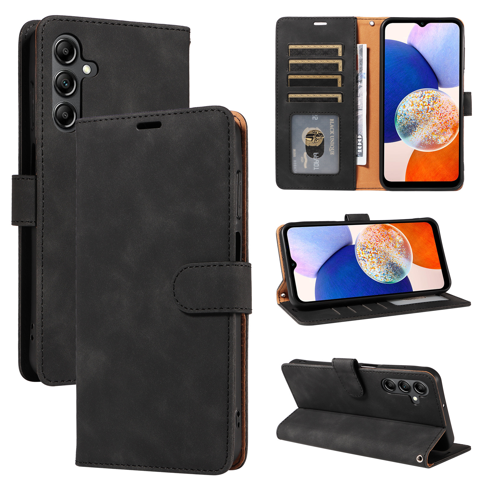 Anti-theft brush anti-fall flip cover case for Samsung