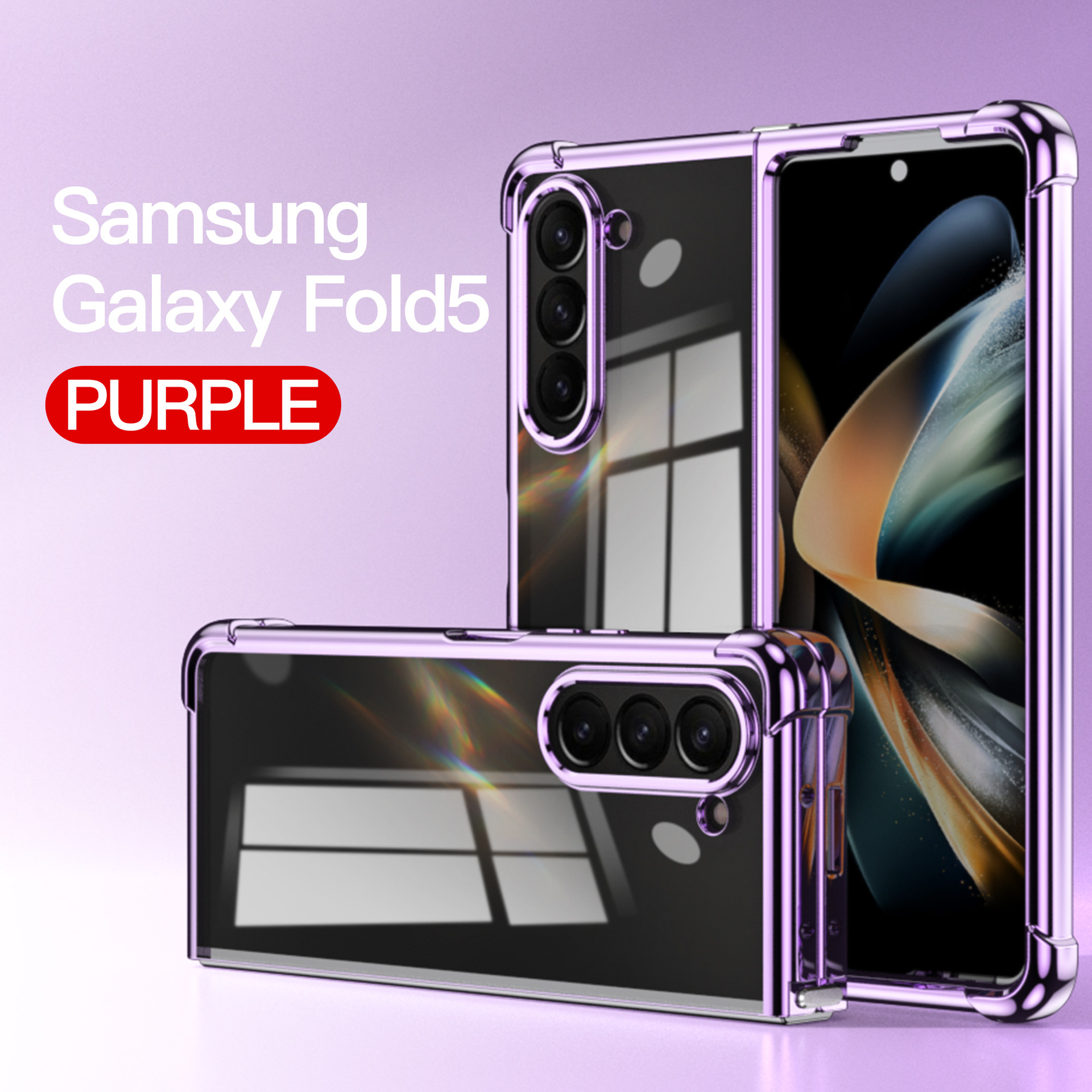 Electroplated Airbag Four-Corner Anti-Fall Protective Cover for Samsung Z Fold 6/5
