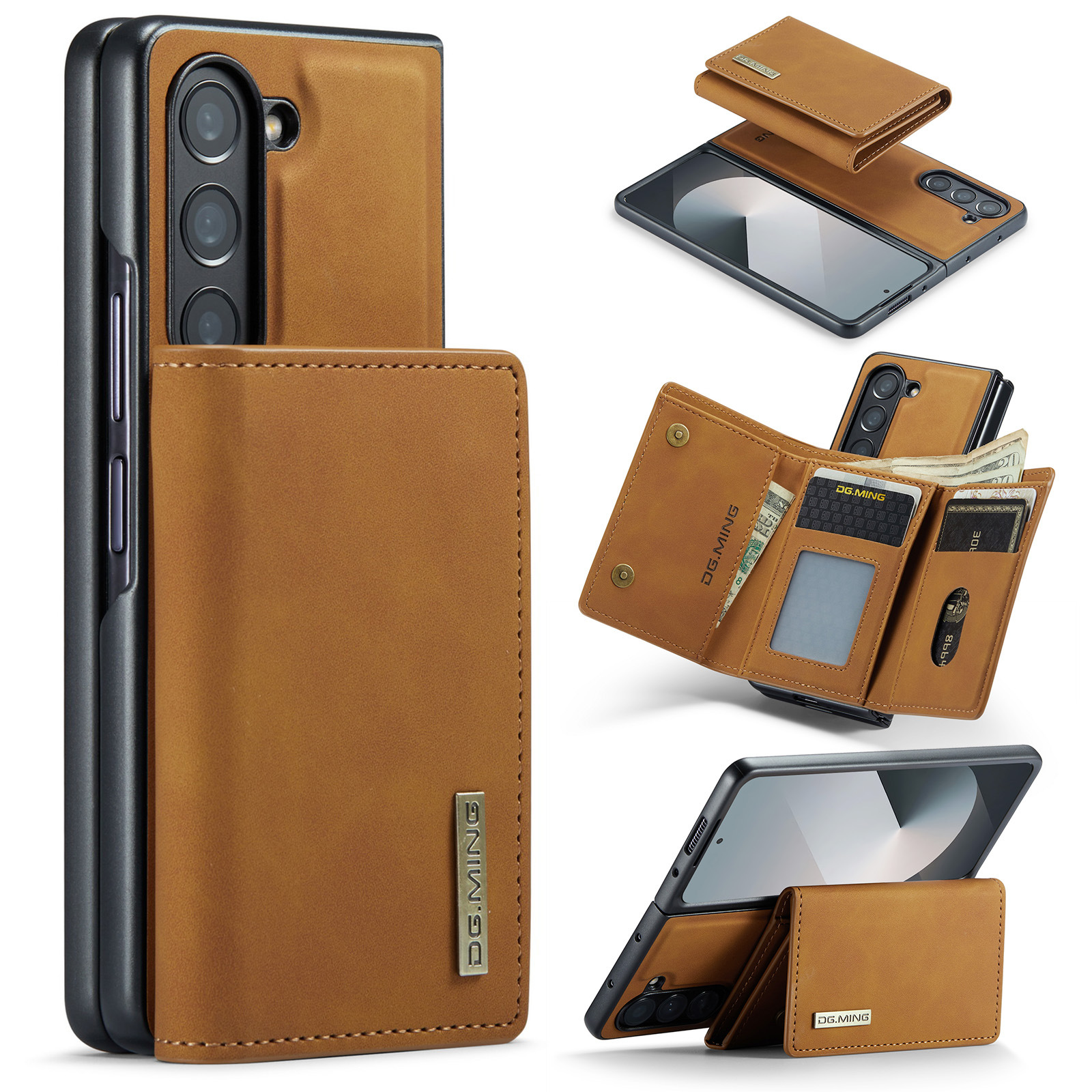 2-in-1 Multi-function Magnetic Split Wallet Phone Case for Samsung Z Fold 6/5/4/3 (M1)