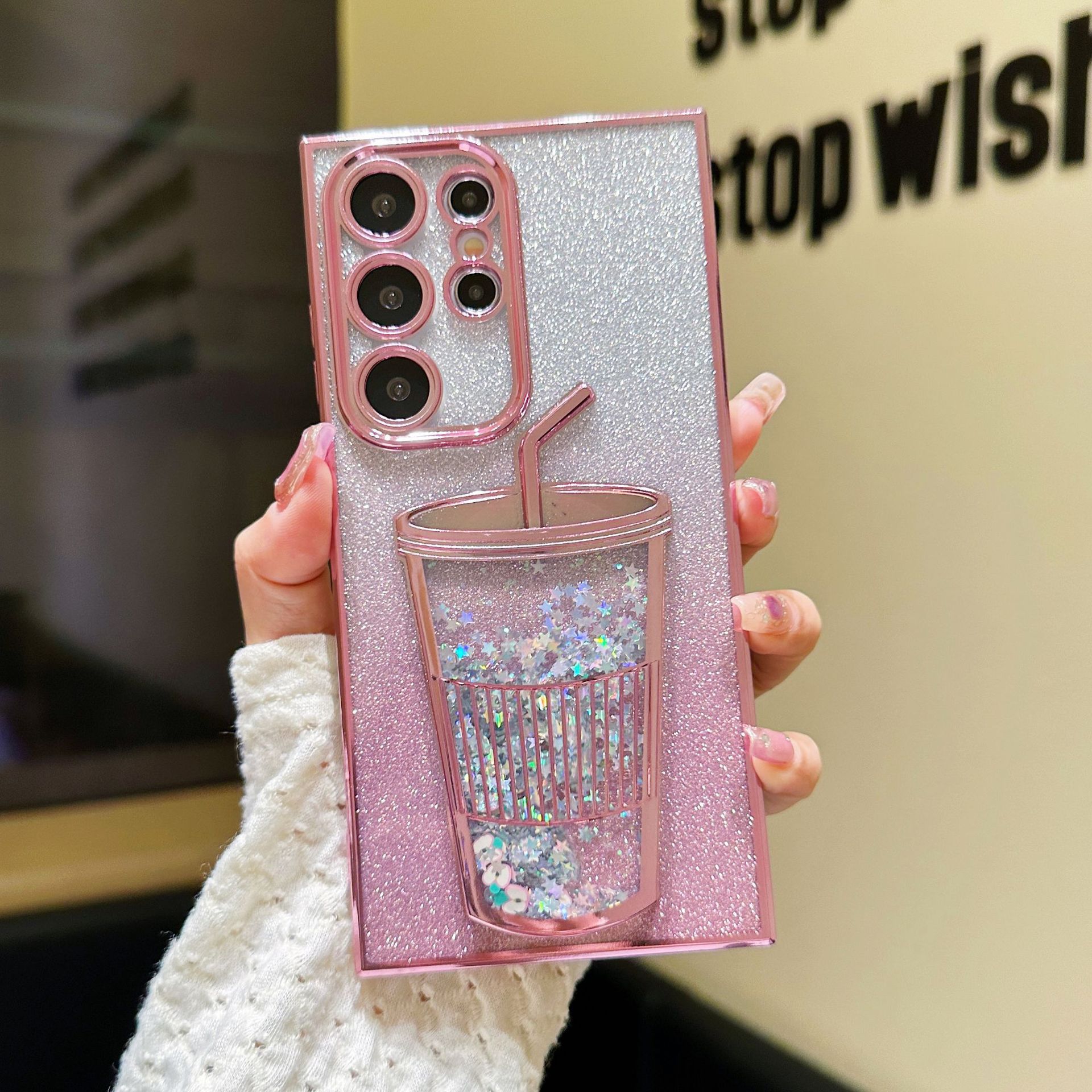 [Copy]Samsung Electroplated Glitter Four Corners Airbag Protection Magnetic Case with Invisible Stand