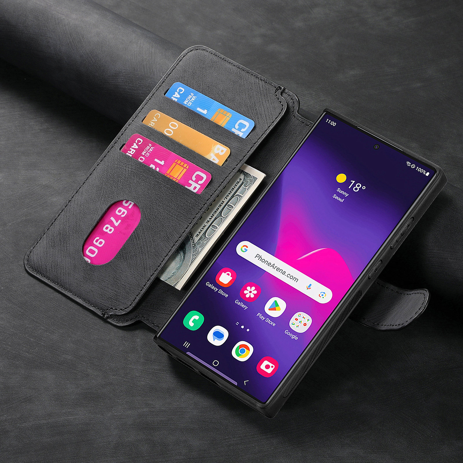 Creative 2-in-1 Magnetic Separate Leather Cover for Samsung S Series