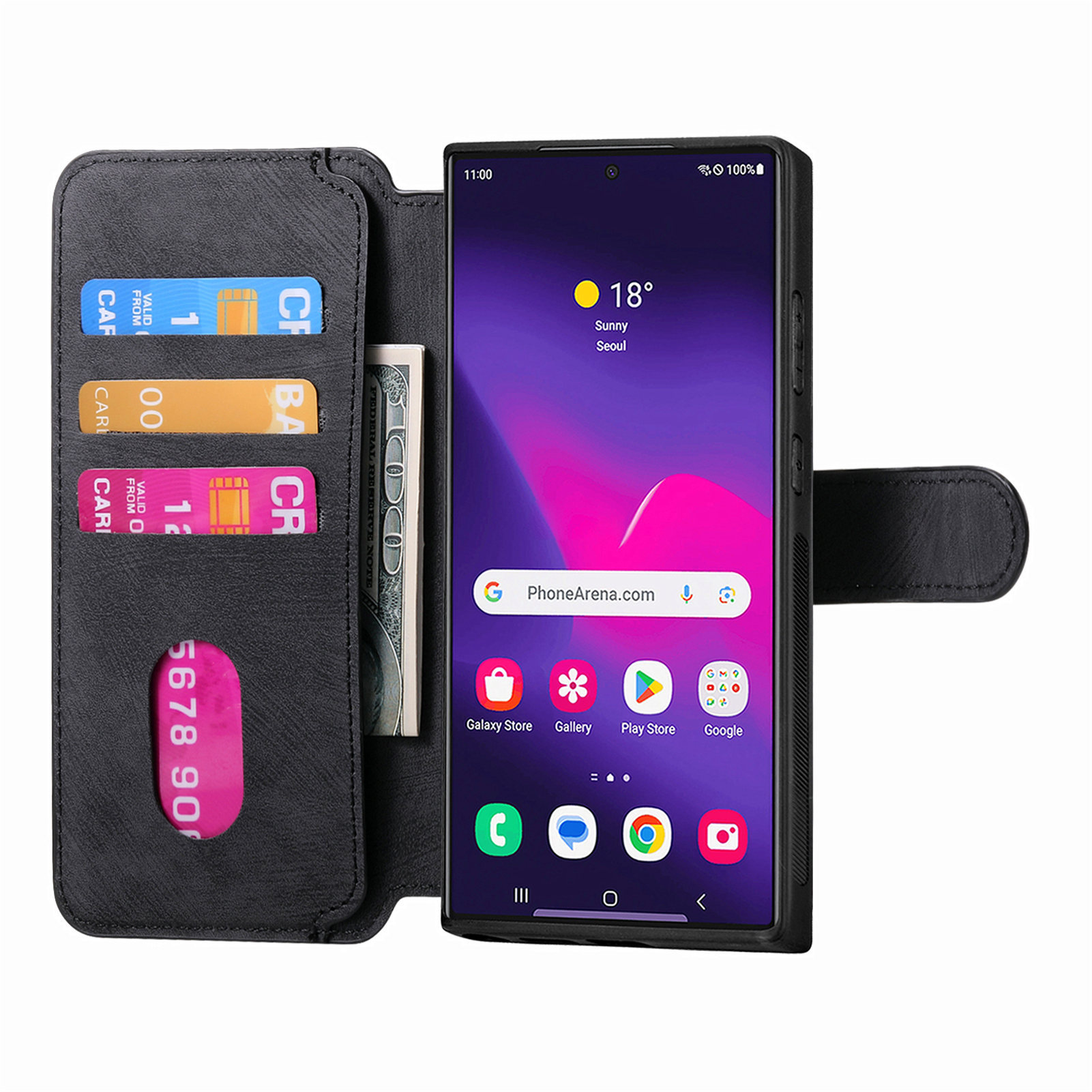 Creative 2-in-1 Magnetic Separate Leather Cover for Samsung S Series