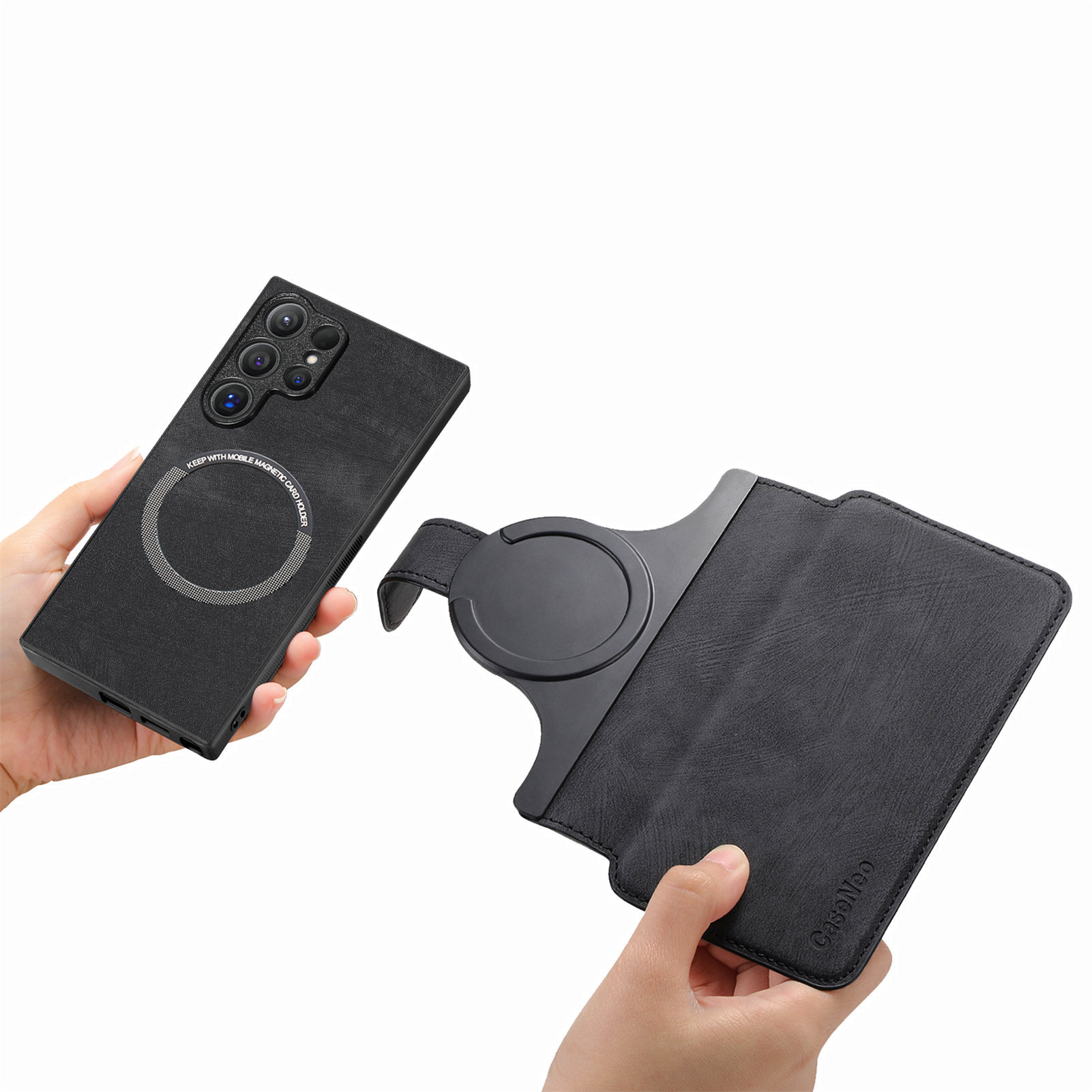 Creative 2-in-1 Magnetic Separate Leather Cover for Samsung S Series