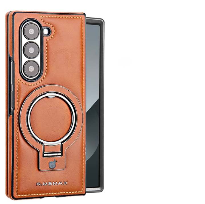 Premium PU Leather MagSafe Stand Case For Samsung Fold Series