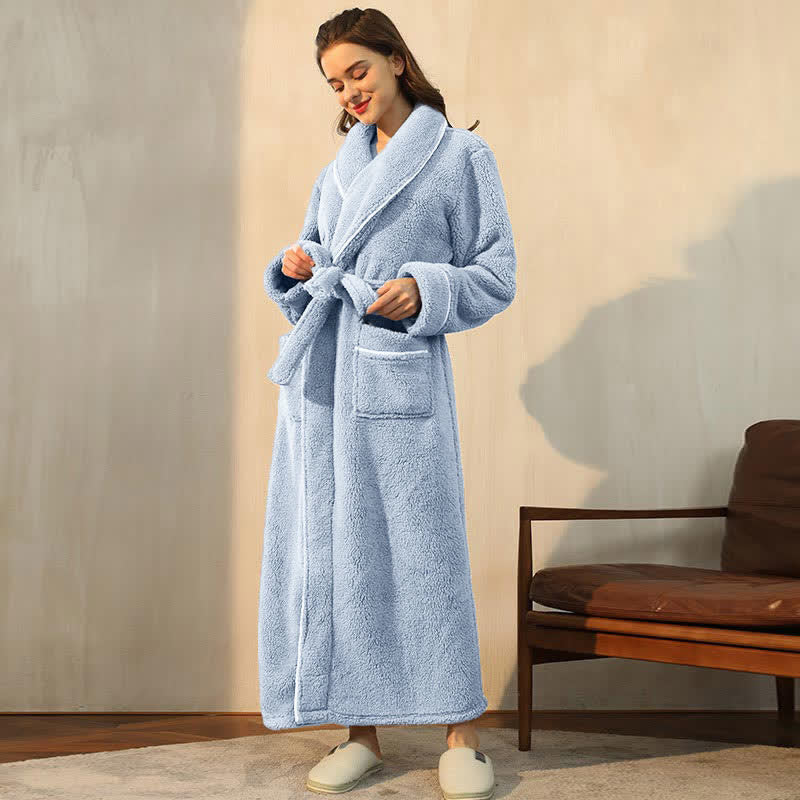Comfy Fleece Pajama Long Bathrobe