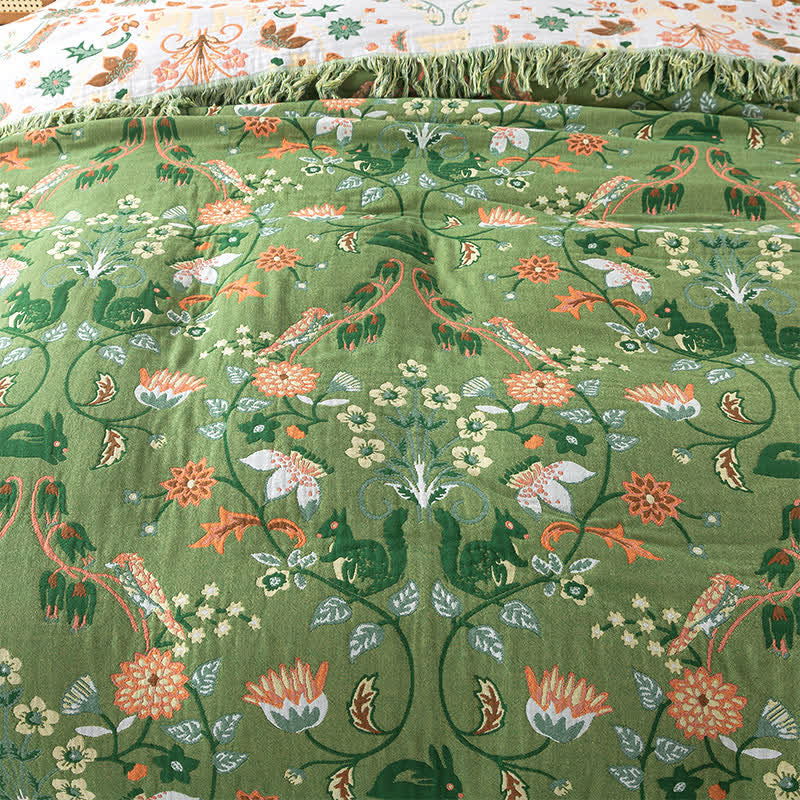 Cotton Gauze Breathable Rural Reversible Quilt