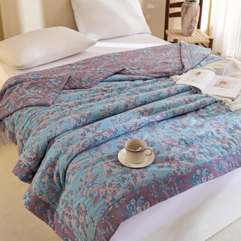 Yarn-dyed Cotton Double Layer Gauze Quilt