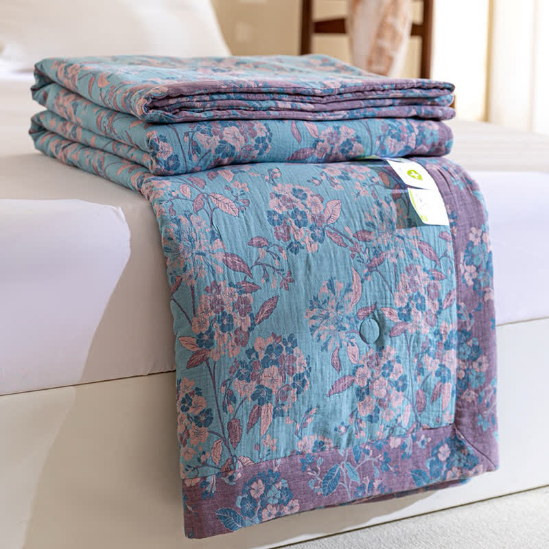 Yarn-dyed Cotton Double Layer Gauze Quilt