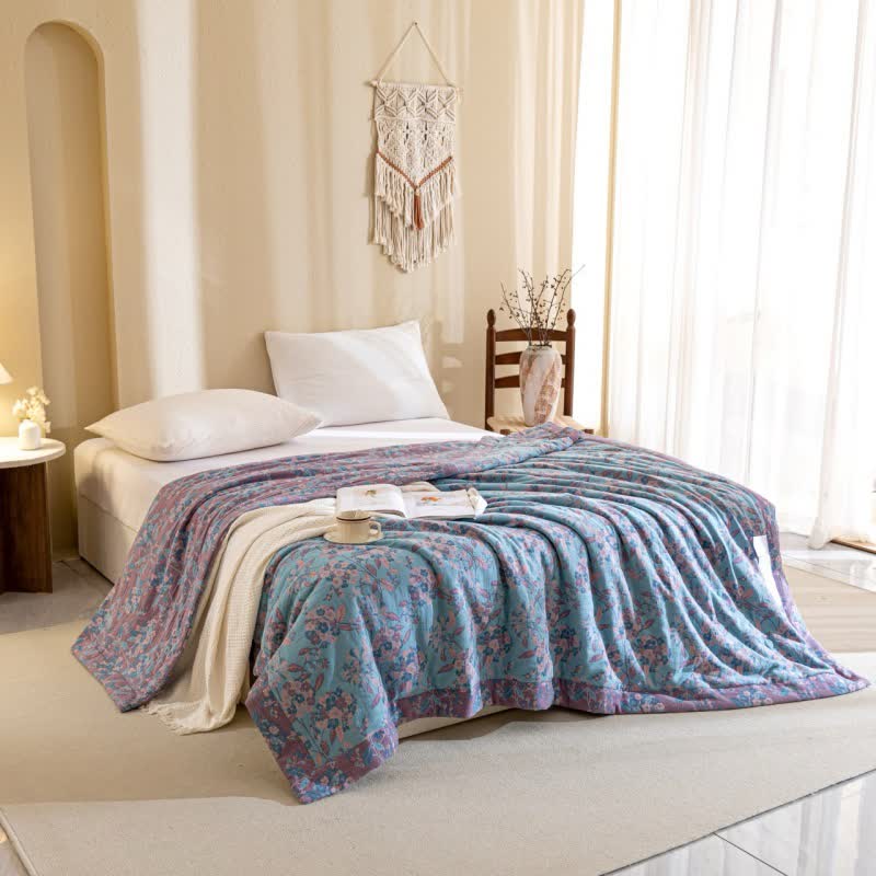 Yarn-dyed Cotton Double Layer Gauze Quilt