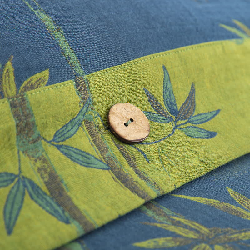 Ownkoti Bamboo Plant Cotton Gauze Reversible Bedding Set (4PCS)  - image 12
