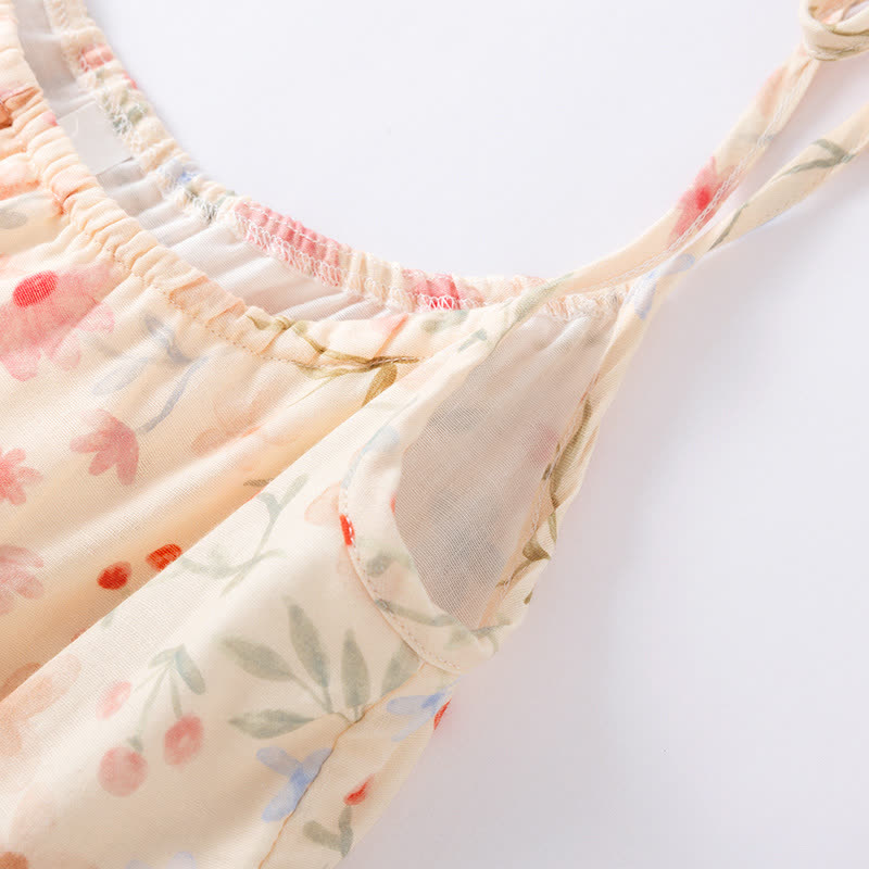 Floral Cotton Camisole Shorts Pajama Set