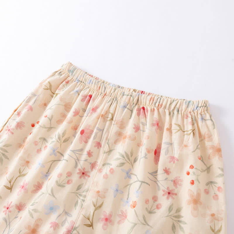 Floral Cotton Camisole Shorts Pajama Set