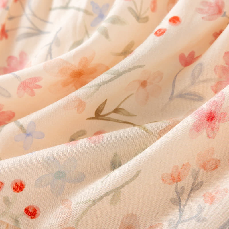 Floral Cotton Camisole Shorts Pajama Set