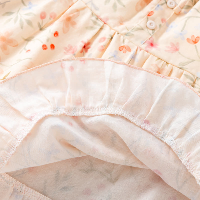 Floral Cotton Camisole Shorts Pajama Set